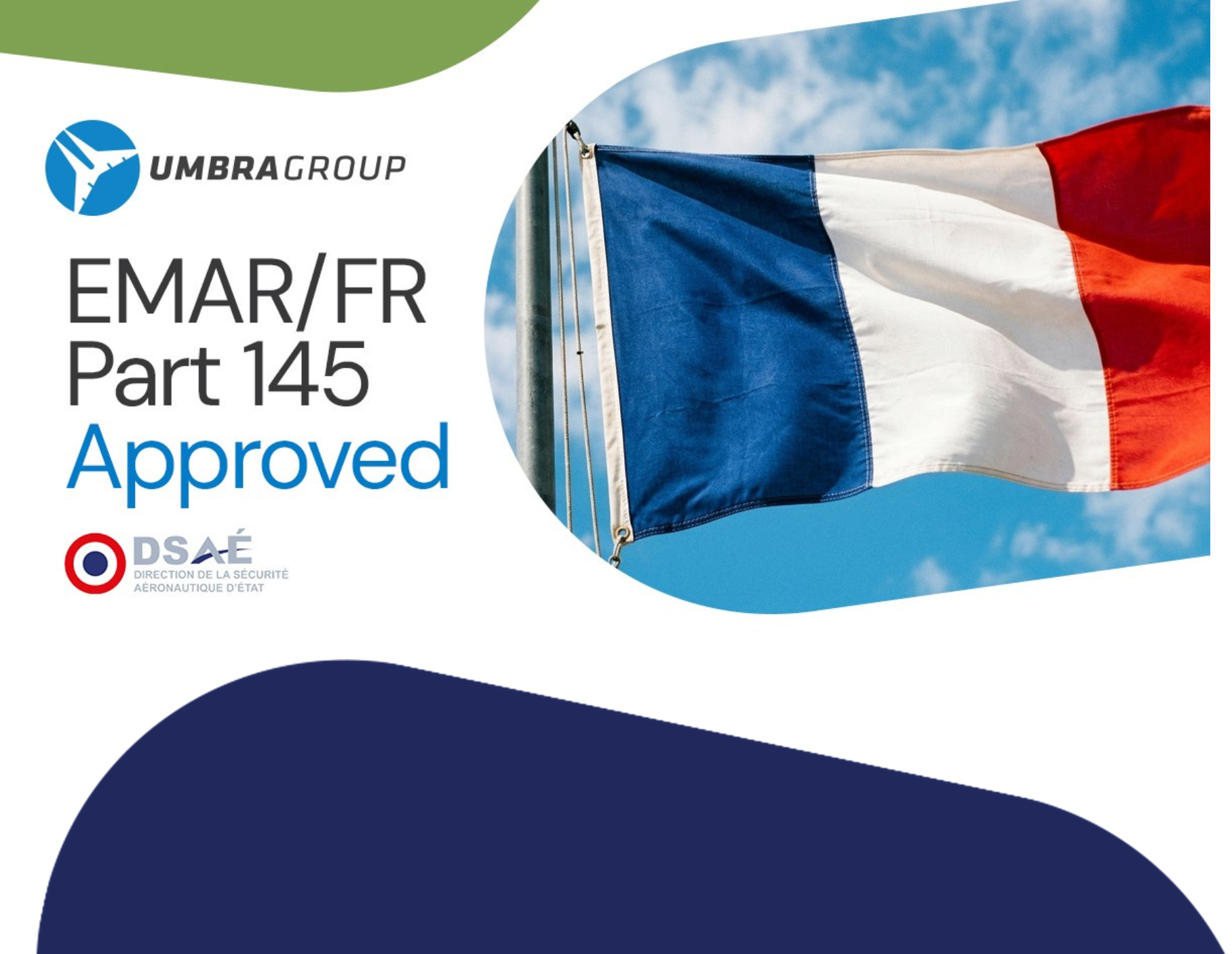 UMBRAGROUP has obtained EMAR/FR Part 145 approval